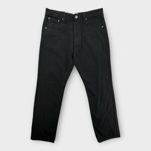 Royal Blue Baggy Jeans Mens 38x34 Black Y2K Straight Leg Hip Hop Denim NWT